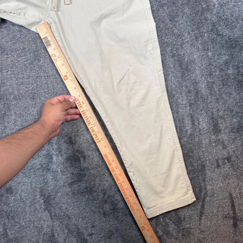 Zara Mens Beige Jogger Pants Elastic Waist Drawstring Global Standards Tan L